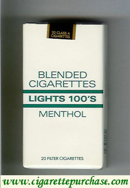 Blended Cigarettes Lights Menthol 100s USA